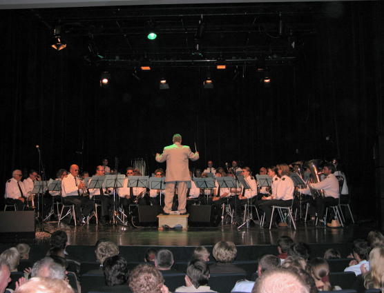 onze fanfare aan het werk